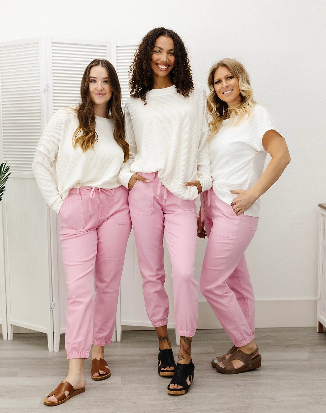 Light Pink Pull On Joggers by Judy Blue