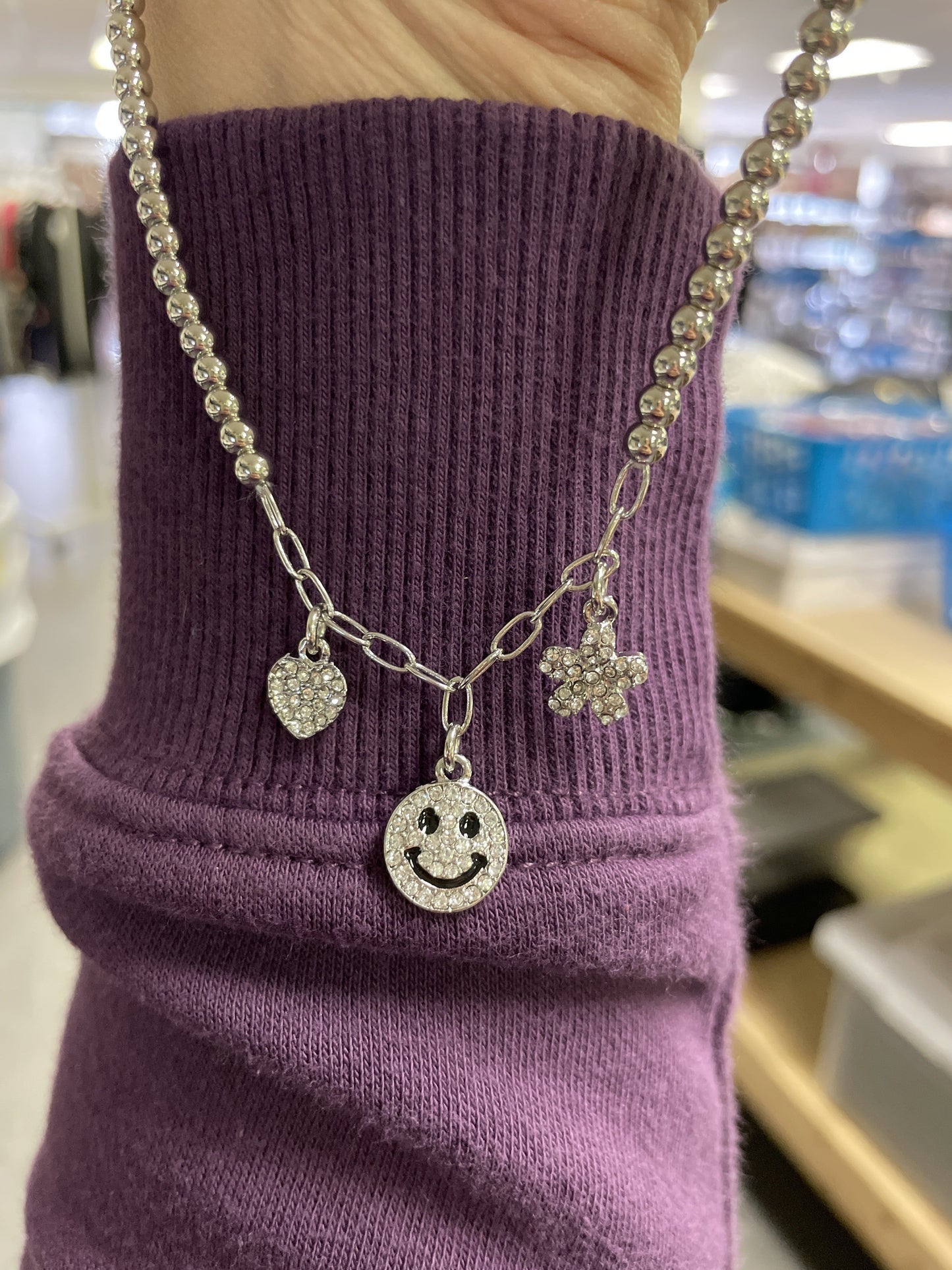 Pink Panache Smiley Necklace