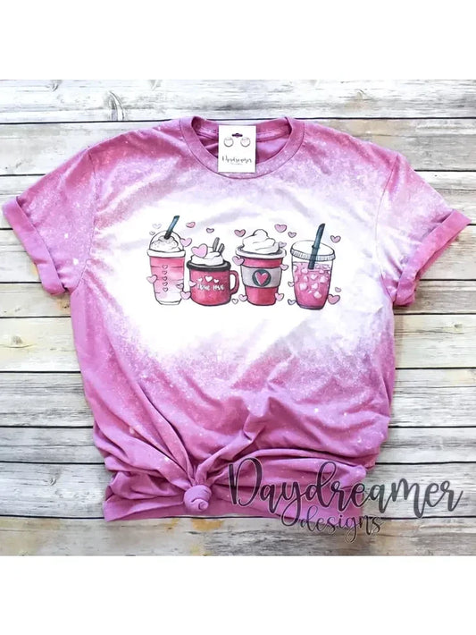 Valentine Coffee Bleached Tee