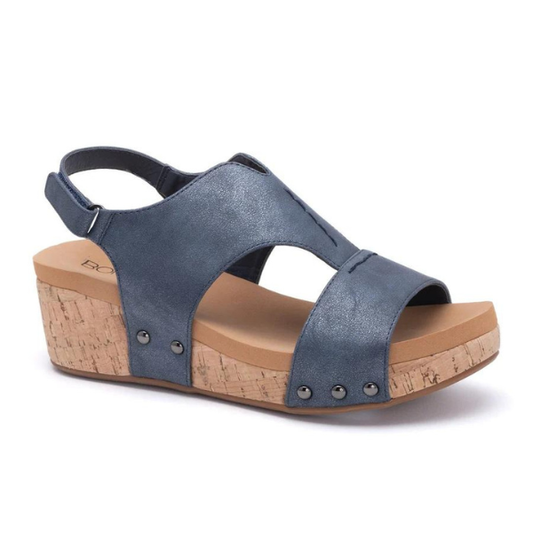 Navy Refreshing Sandal By Corkys