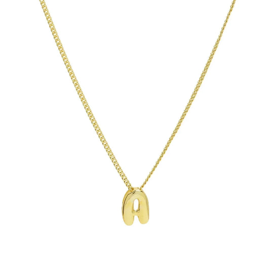 Gold Initial Slider Necklace (Assorted)