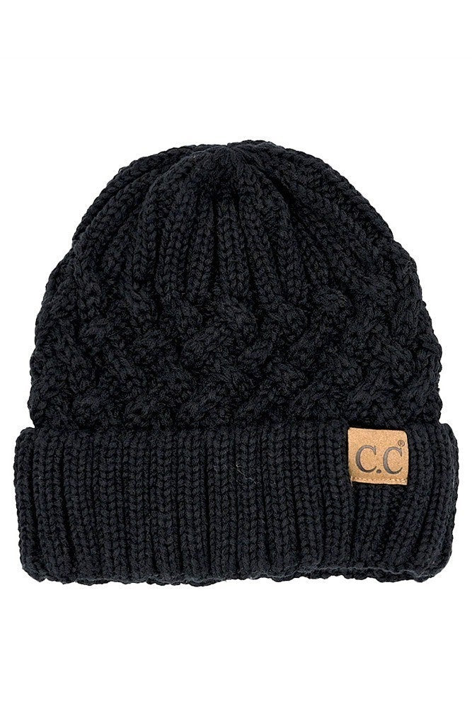 C.C Lattice Pattern Beanie Hat ( Assorted)