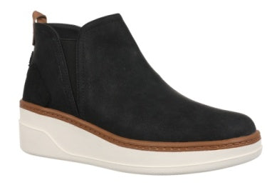 Black Charming Wedge Sneaker Boot