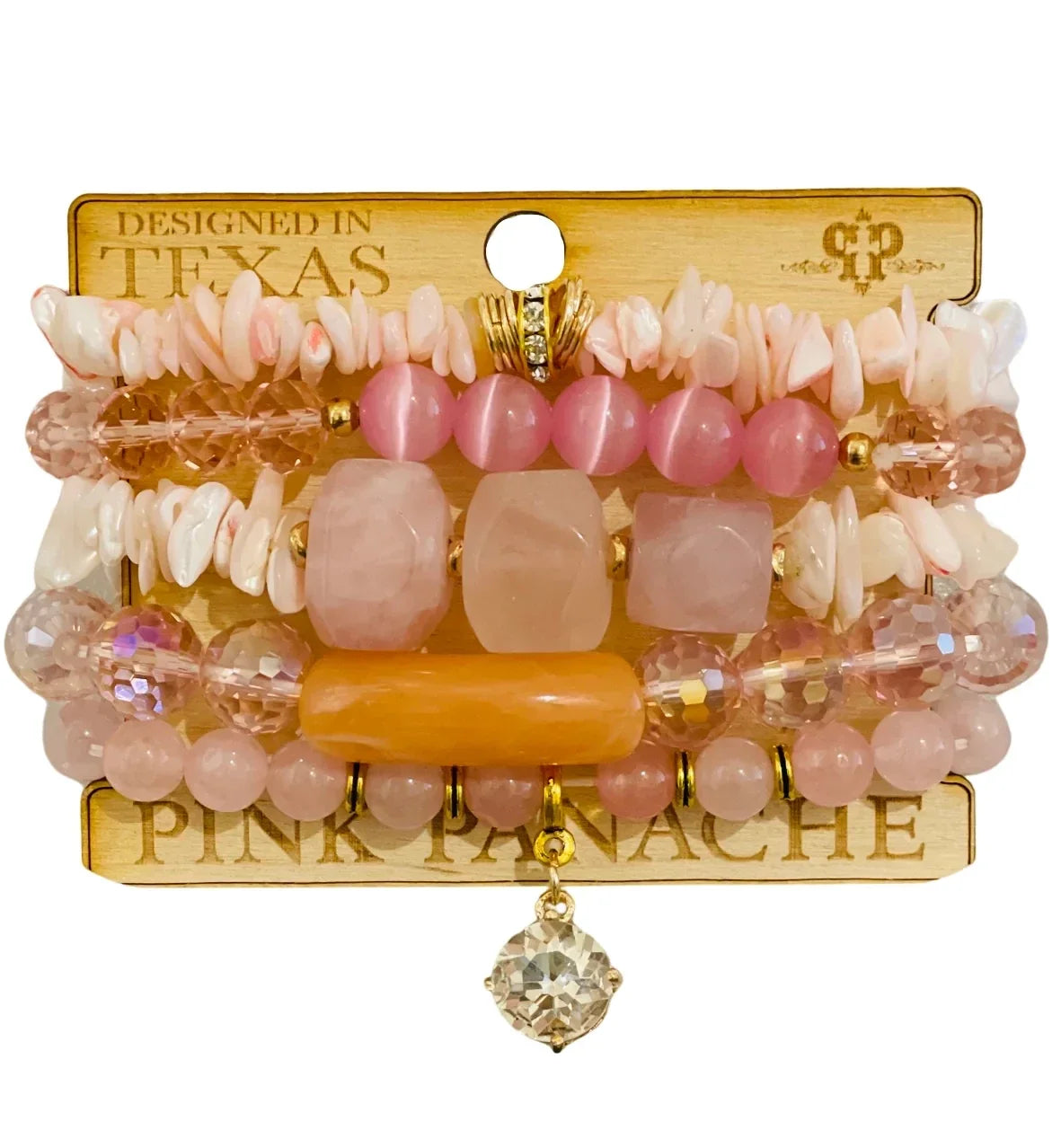 Mila Pink Beaded Bracelet By Pink Panache